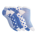Blue - Back - Floso Womens-Ladies Trainer Socks (Pack Of 5)