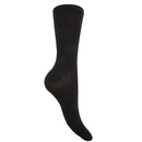 Black - Back - Floso Womens-Ladies Plain Socks (Pack Of 5)